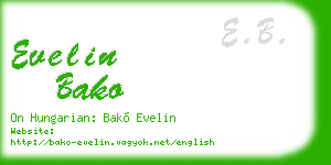 evelin bako business card